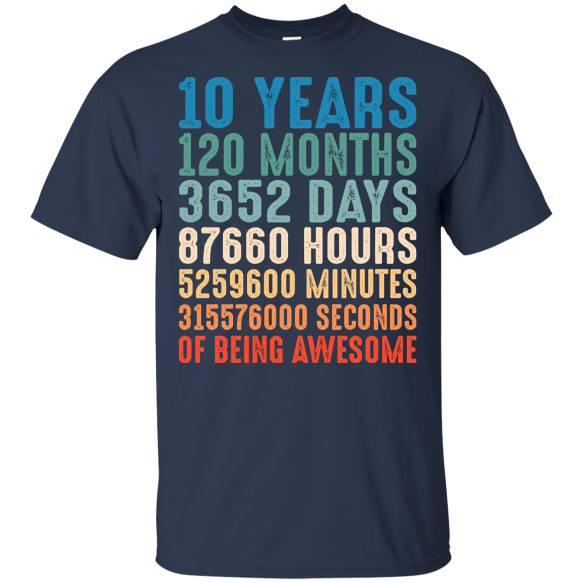 10 Years Old 10th Birthday 120 Months Shirts Funny Birthday – Mingift